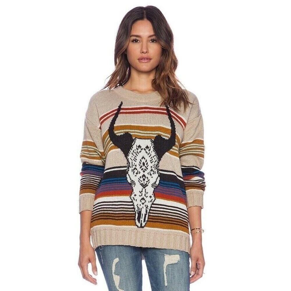$187 JENS PIRATE BOOTY Skull Boho Desert Queen Sweater Jumper Designer M / L